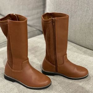 *Worn ONCE* Old Navy Girls Chestnut Tall Riding Boots Size 13